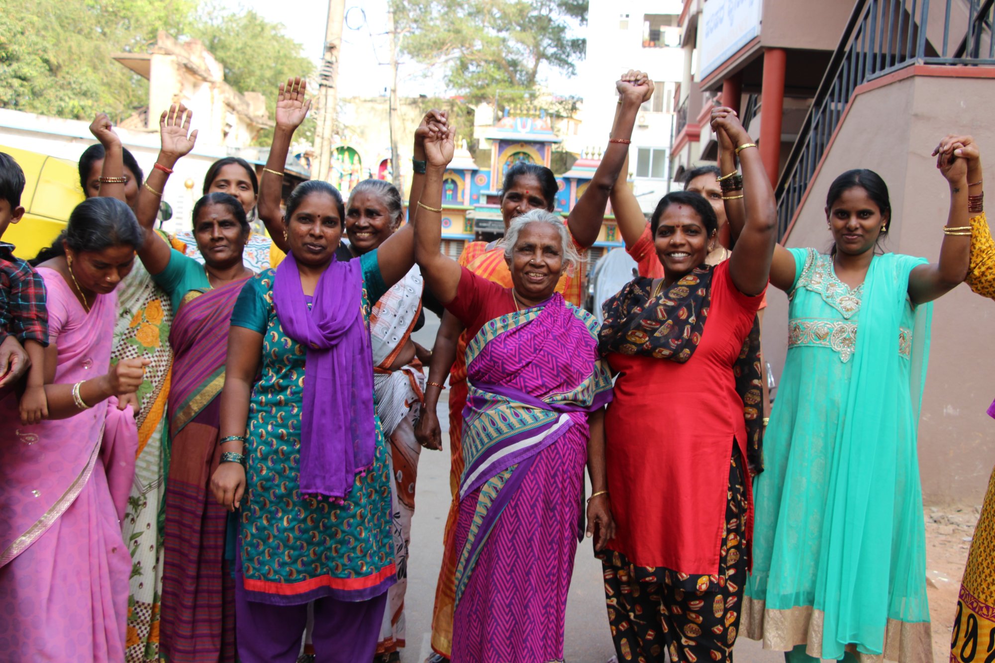 groupe de femmes en Inde, projet Fedina